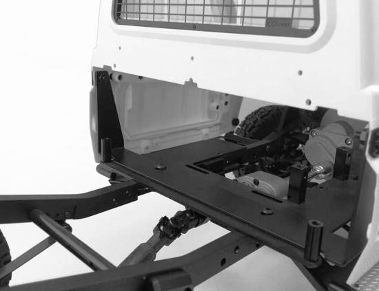 RC4WD Kober Rear Bed W/Tire Holder + Mud Flaps For RC4WD Tf2 Lwb Toyota Lc70 (Silver)