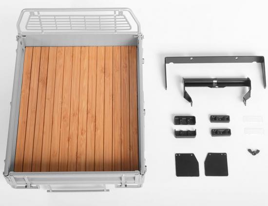 RC4WD Kober Rear Bed W/Tire Holder + Mud Flaps For RC4WD Tf2 Lwb Toyota Lc70 (Silver)
