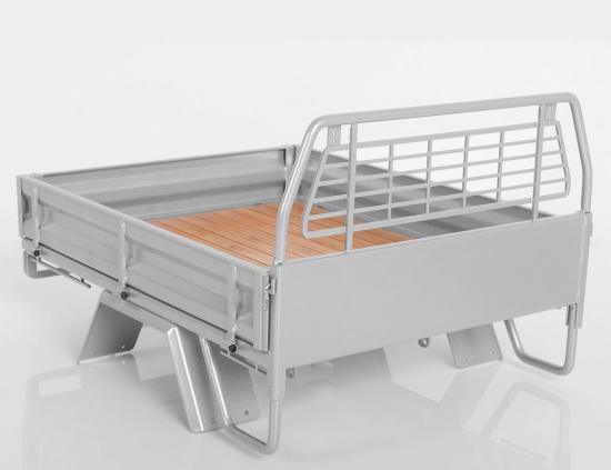 RC4WD Kober Rear Bed W/Tire Holder + Mud Flaps For RC4WD Tf2 Lwb Toyota Lc70 (Silver)