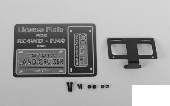 Front License Plate System for RC4WD G2 Cruiser RC4WD