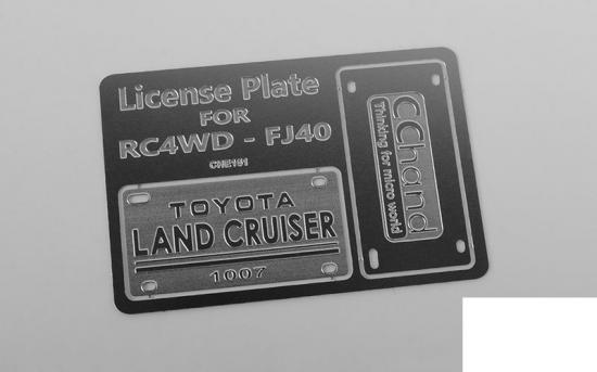 Front License Plate System for RC4WD G2 Cruiser RC4WD