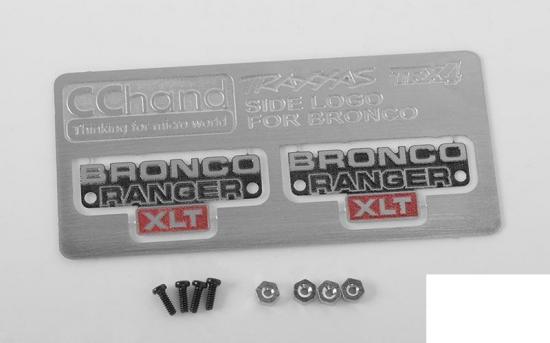 Side Metal Emblem for Traxxas TRX-4 79 Bronco Ranger XLT RC4WD