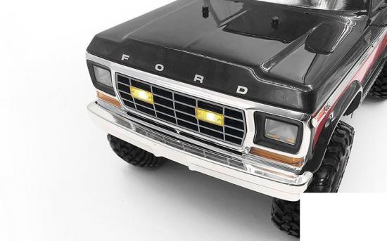 Front Grille Fog Lamps for Traxxas TRX-4 79 Bronco Ranger XLT RC4WD