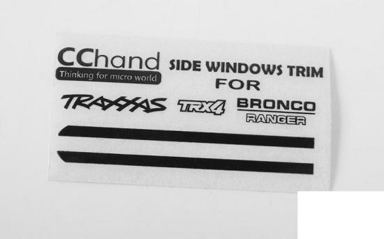 Front Side Window Trim for Traxxas TRX-4 79 Bronco Ranger XLT RC4WD