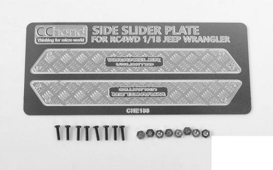 Metal Side Diamond Plates for 1:18 Gelande II Black Rock RC4WD