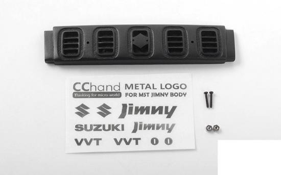Front Grille for MST 1:10 CMX w/ Jimny J3 Body w/ Front Metal Decals RC4WD