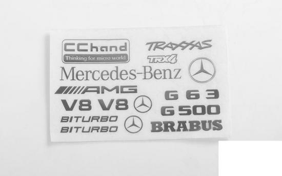 Steel Logo Decal Sheet for Traxxas TRX-4 Mercedes-Benz G-500 RC4WD