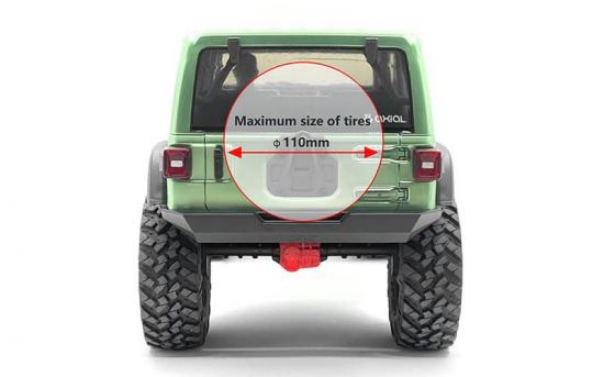 Spare Wheel and Tire Holder for Axial 1:10 SCX10 III Jeep (Gladiator/Wrangler) RC4WD