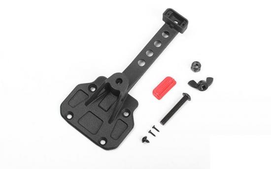 Spare Wheel and Tire Holder w/ Red High Rear Brake Light for Axial 1:10 SCX10 III Jeep JLU Wrangler RC4WD