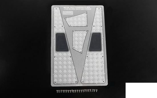 Steel Front Side Hood Diamond Plates for RC4WD Gelande II 2015 Land Rover Defender D90 RC4WD