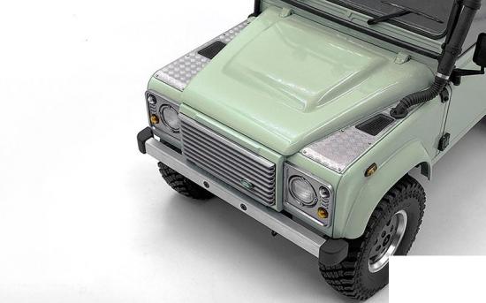 Steel Front Side Hood Diamond Plates for RC4WD Gelande II 2015 Land Rover Defender D90 RC4WD
