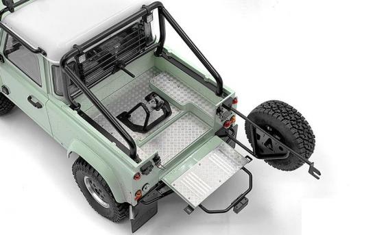 Steel Rear Bed Diamond Plates for RC4WD Gelande II 2015 Land Rover Defender D90 (Heritage Edition) RC4WD