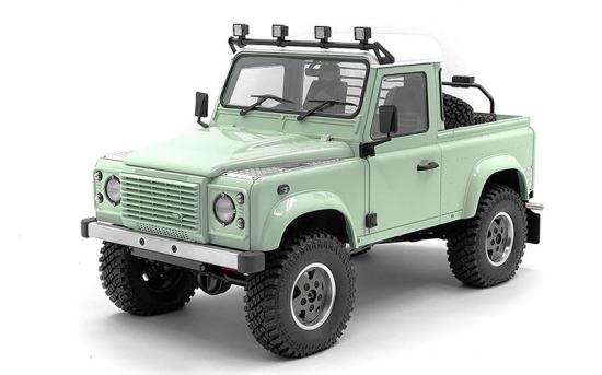 Steel Roof Light Bar w/ Flood Lights for RC4WD Gelande II 2015 Land Rover Defender D90 RC4WD