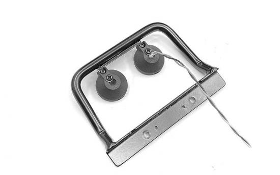 Steel Push Bar Front Bumper W/ Clear Flood Lights for RC4WD Gelande II 2015 Land Rover Defender D90 RC4WD