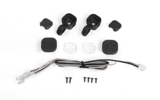Offroad Light Set W/ LED Light Kit for Axial 1:10 SCX 10 III Jeep JLU Wrangler RC4WD