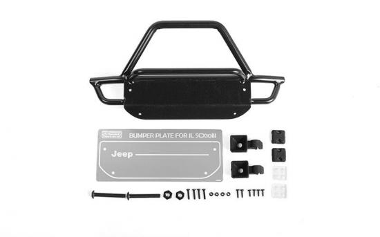 KS Steel Front Bumper w/ Lights for Axial 1:10 SCX10 III Jeep JLU Wrangler RC4WD