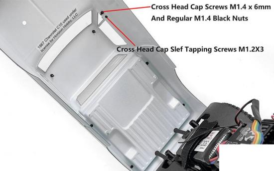 Micro Series Side Mirrors for Axial SCX24 1/24 1967 Chevrolet C10 RC4WD