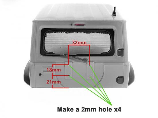 Rear Gate Cover for MST 4WD Off-Road Car Kit W/ J4 Jimny Body RC4WD