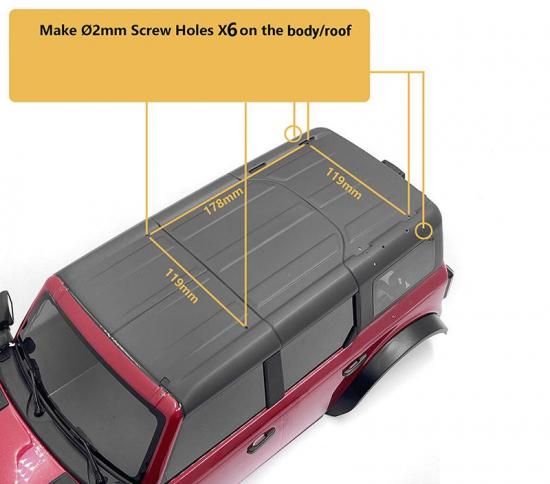 Metal Roof Rack for Traxxas TRX-4 2021 Bronco RC4WD