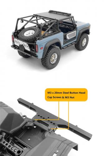 KS Rear Metal Bumper for Axial SCX10 III Early Ford Bronco (Black) RC4WD