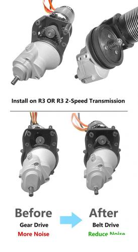 Belt Drive Kit for R3 Single / 2-Speed Transmissions RC4WD