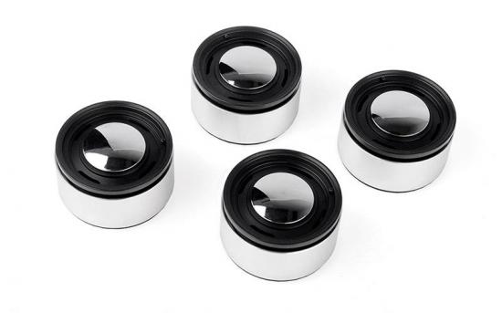 Analog 1.9 Aluminium CAP Wheels BLACK RC4WD Polished hub retro RC4WD