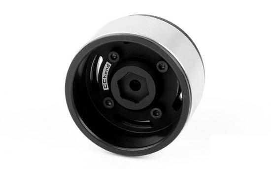 Analog 1.9 Aluminium CAP Wheels BLACK RC4WD Polished hub retro RC4WD