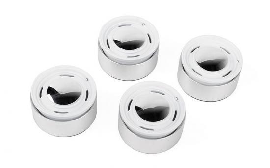 Analog 1.9 Aluminium CAP Wheels WHITE RC4WD Polished hub retro RC4WD