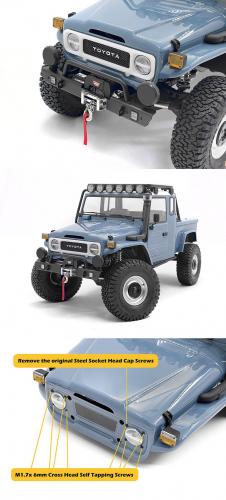 FJ40 White Grille for Vanquish VS4-10 Phoenix (Style B) RC4WD