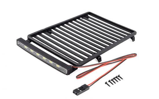 Flat Roof Rack w/ LED for Axial SCX24 Jeep Wrangler JLU RC4WD