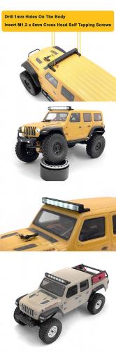Roof LED Light Bar for Axial SCX24 Jeep Wrangler JLU and JT Gladiator RC4WD