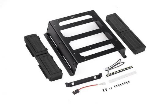 Rear Bed Rack And Tool Box W/ Light Bar for Vanquish VS4-10 Phoenix RC4WD
