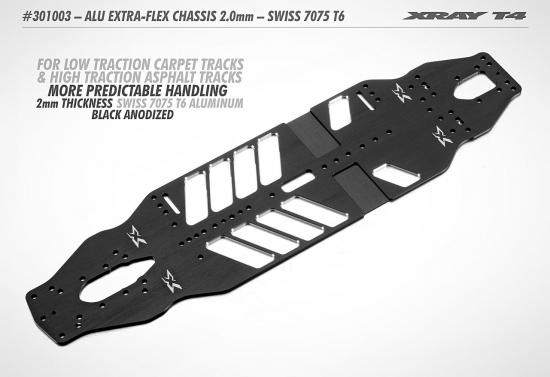 XRay T420 Aluminium Extra-Flex Chassis 2.0mm - Swiss 7075 T6