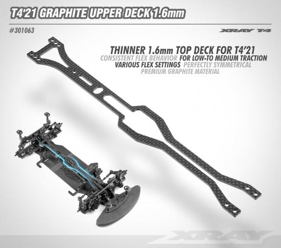 XRay T421 Graphite Upper Deck 1.6mm