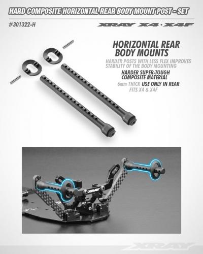 XRay Front Body Mount Set 6mm - Hard