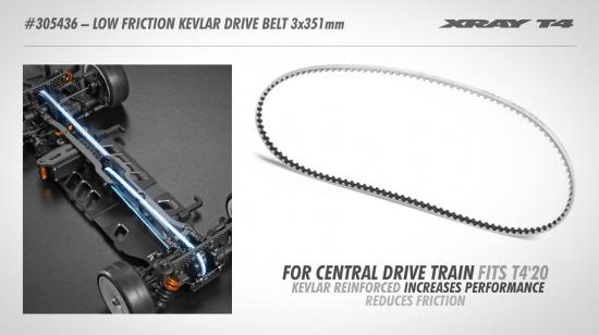 XRay High-Performance Low Friction Kevlar Drive Belt 3 X 351 mm