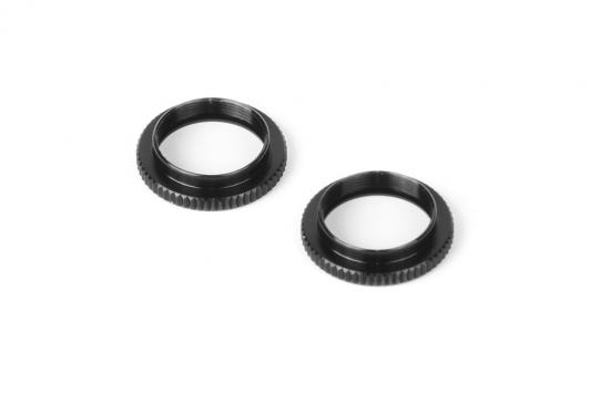 XRay Ulp Aluminium Shock Adjustable Nut - V2 - Black (2)