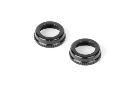 XRay Ulp Aluminium Shock Cap-Nut With Vent Hole - Black (2)