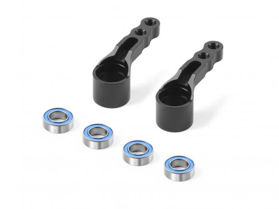 XRay Aluminium Steering Arm For 1 Piece Chassis - Swiss 7075 T6 (2)