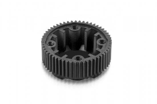 XRay Composite Gear Differential Case With Pulley 53T - LCG - Graphite