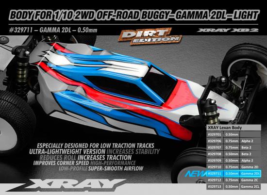 XRay Body For 1:10 2WD Off-Road Buggy - Gamma 2D - Light