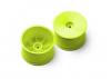 XRay 1:10 Buggy Rear Wheels - 12mm Hex Aerodisk - Yellow - Hard (2)