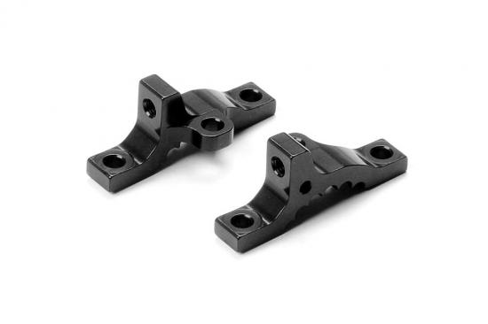 XRay Aluminium Upper Clamp Front - Multi-Flex - Black - 7075 T6 - (L+R)