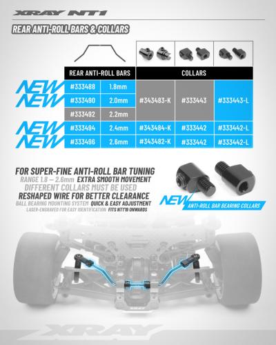 XRay Anti-Roll Bar For Ball-Bearings - Rear 1.8 mm