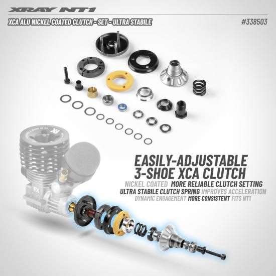 XRay Xca Aluminium Nickel Coated Clutch - Set - Ultra Stabile