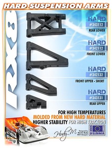 XRay Composite Suspension Arm Front Upper - Short - Hard