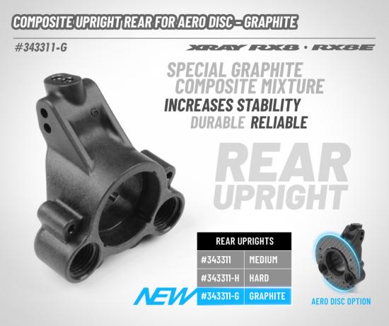 XRay Composite Upright Rear For Aero Disc - Graphite