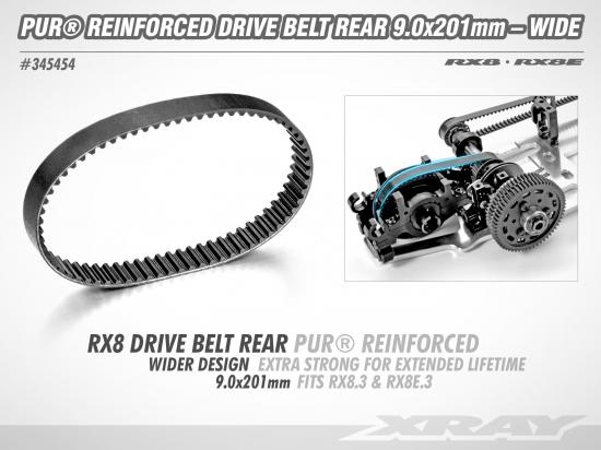 XRay Pur Reinforced Drive Belt Rear 9.0 X 201 mm
