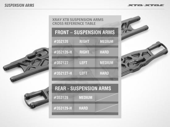 XRay GTXE Composite Solid Rear Lower Suspension Arm - Hard