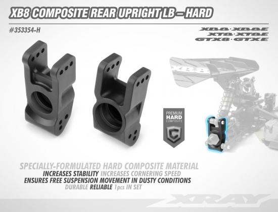 XRay XB8 Composite Rear Upright LB - Hard